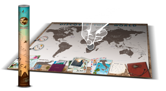 Kras wereldkaart Scrape Scratch Map