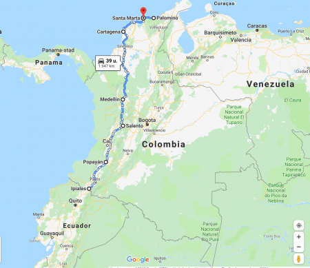 Colombia reisroute
