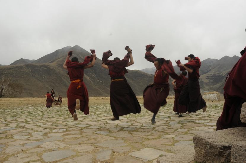 Tibet monniken dansen