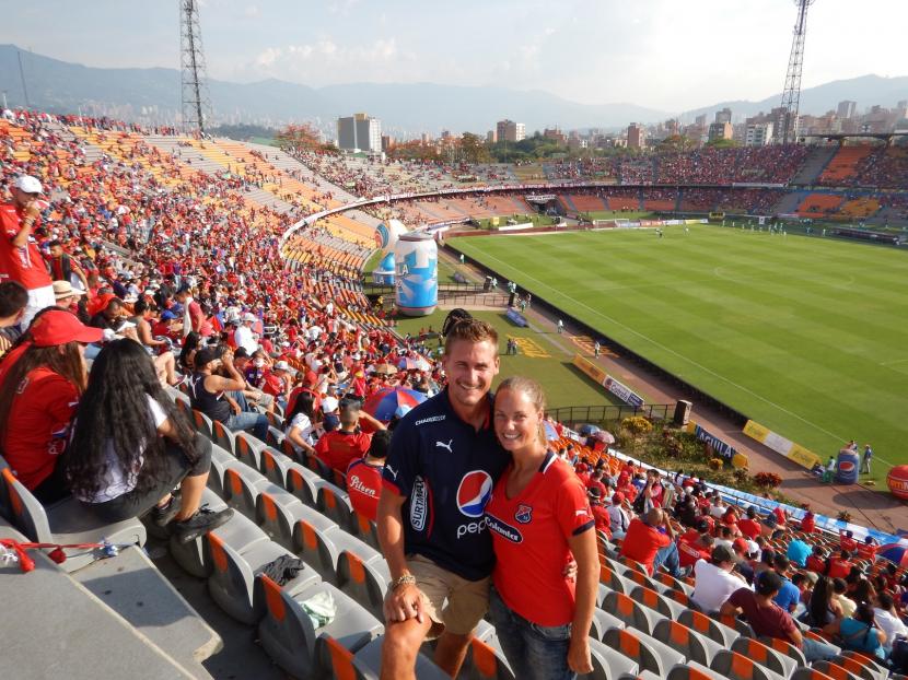 Medellin voetbalwedstrijd